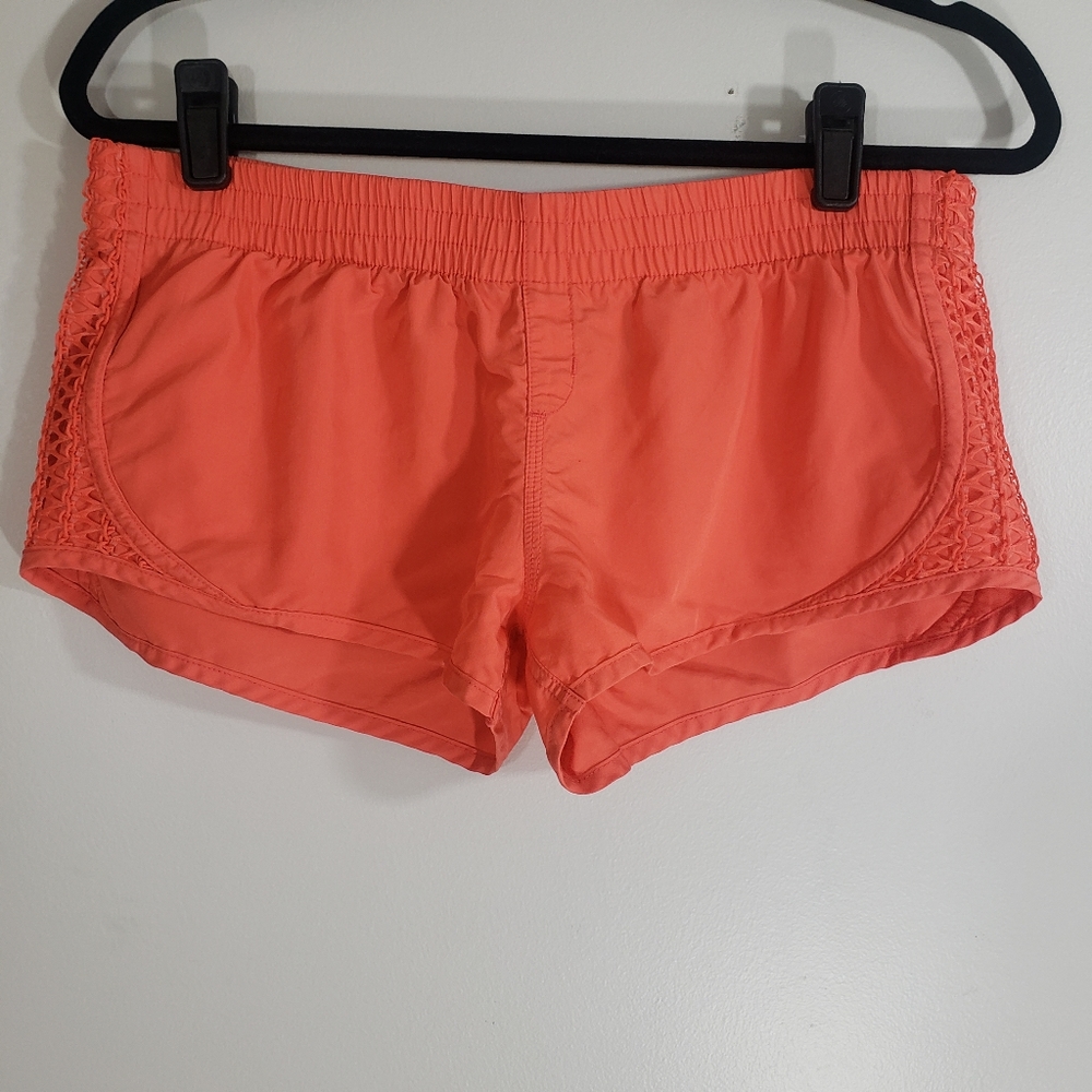 NIKE 6.0 women's bright orange pull-on workout athletic running shorty shorts